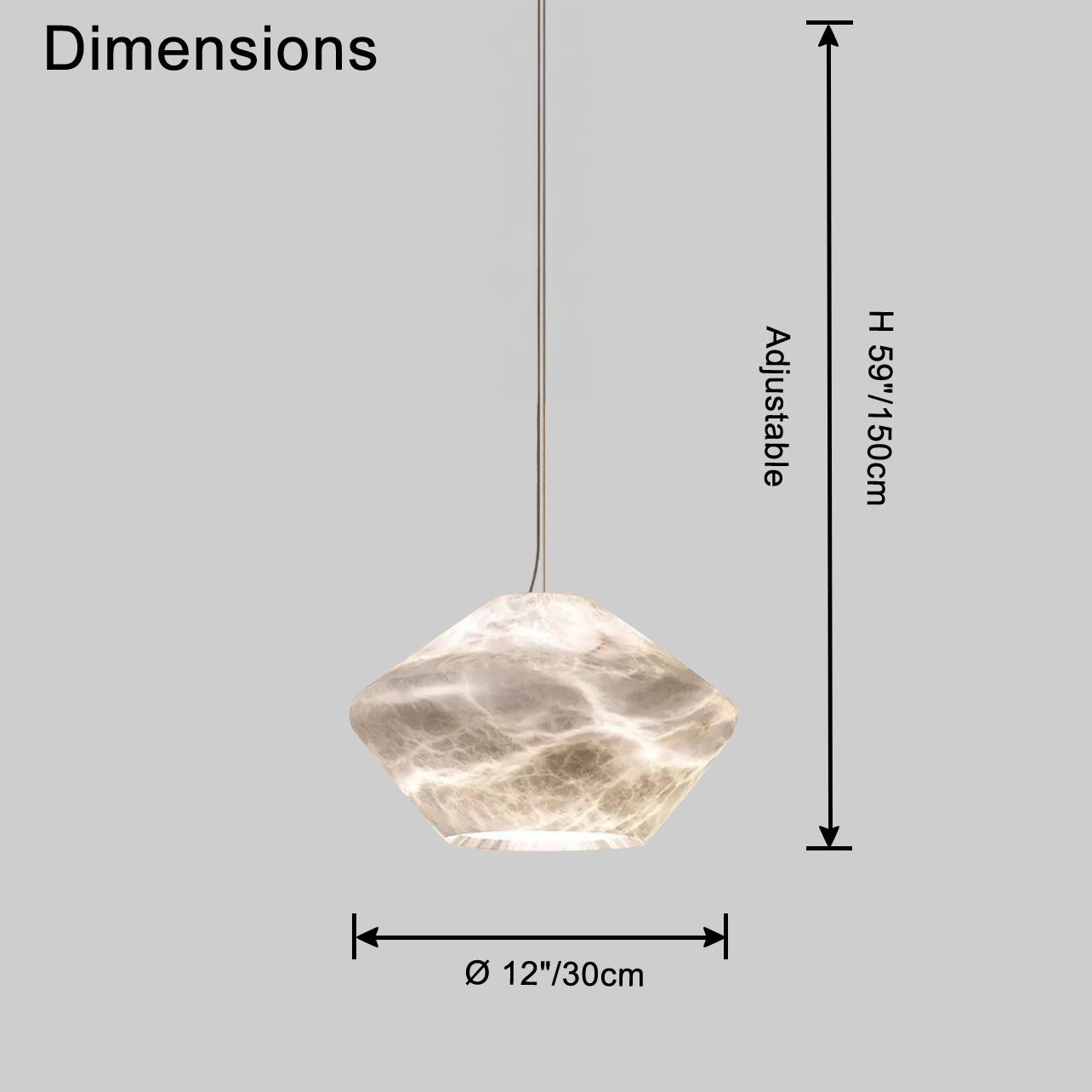 WOMO Flying Saucer Alabaster Pendant Light-WM2877