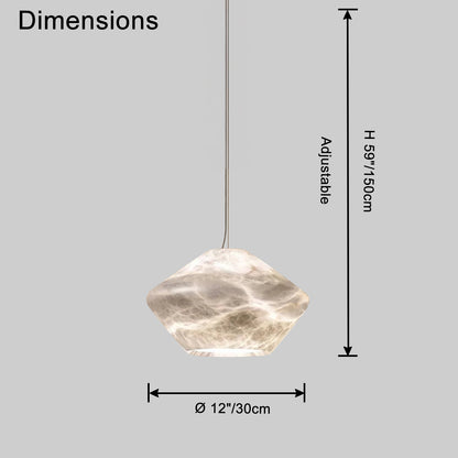 WOMO Flying Saucer Alabaster Pendant Light-WM2877