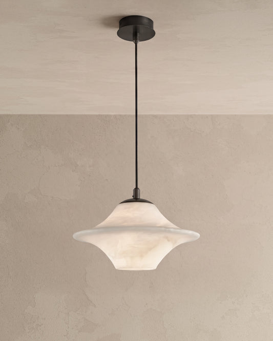 WOMO Flying Saucer Alabaster Pendant Light-WM2878