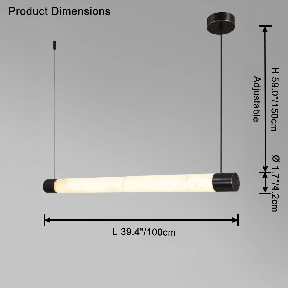 WOMO Alabaster Dimmable Linear Chandelier-WM2880