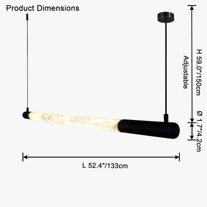 WOMO Alabaster Dimmable Linear Chandelier-WM2880