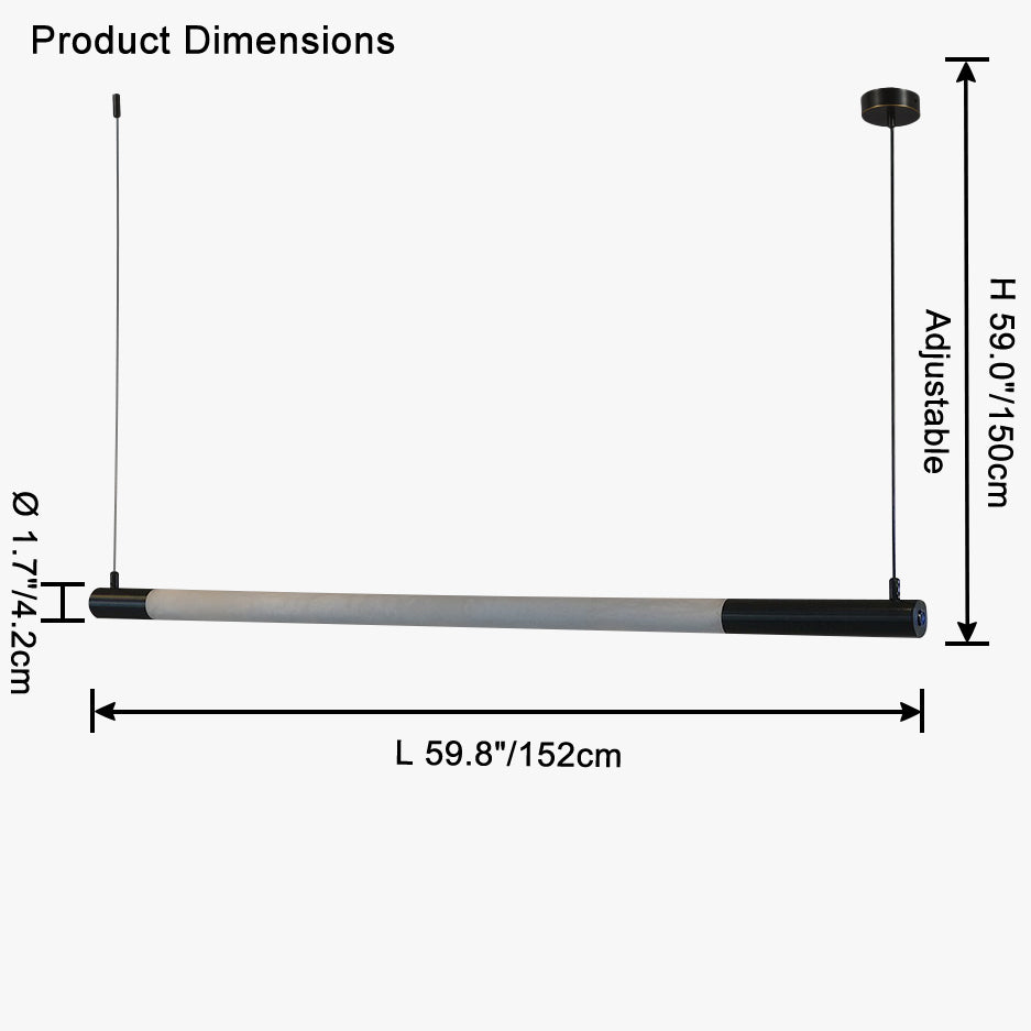 WOMO Alabaster Dimmable Linear Chandelier-WM2880