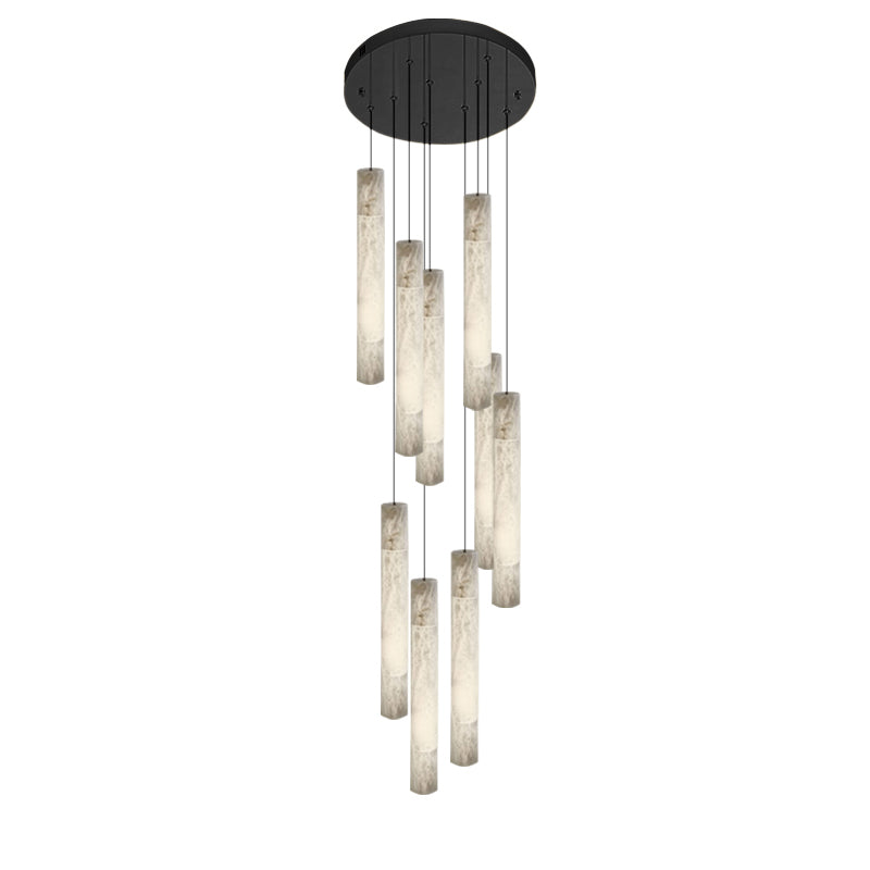 WOMO Alabaster Tube Staircase Chandelier-WM2881