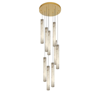 WOMO Alabaster Tube Staircase Chandelier-WM2881