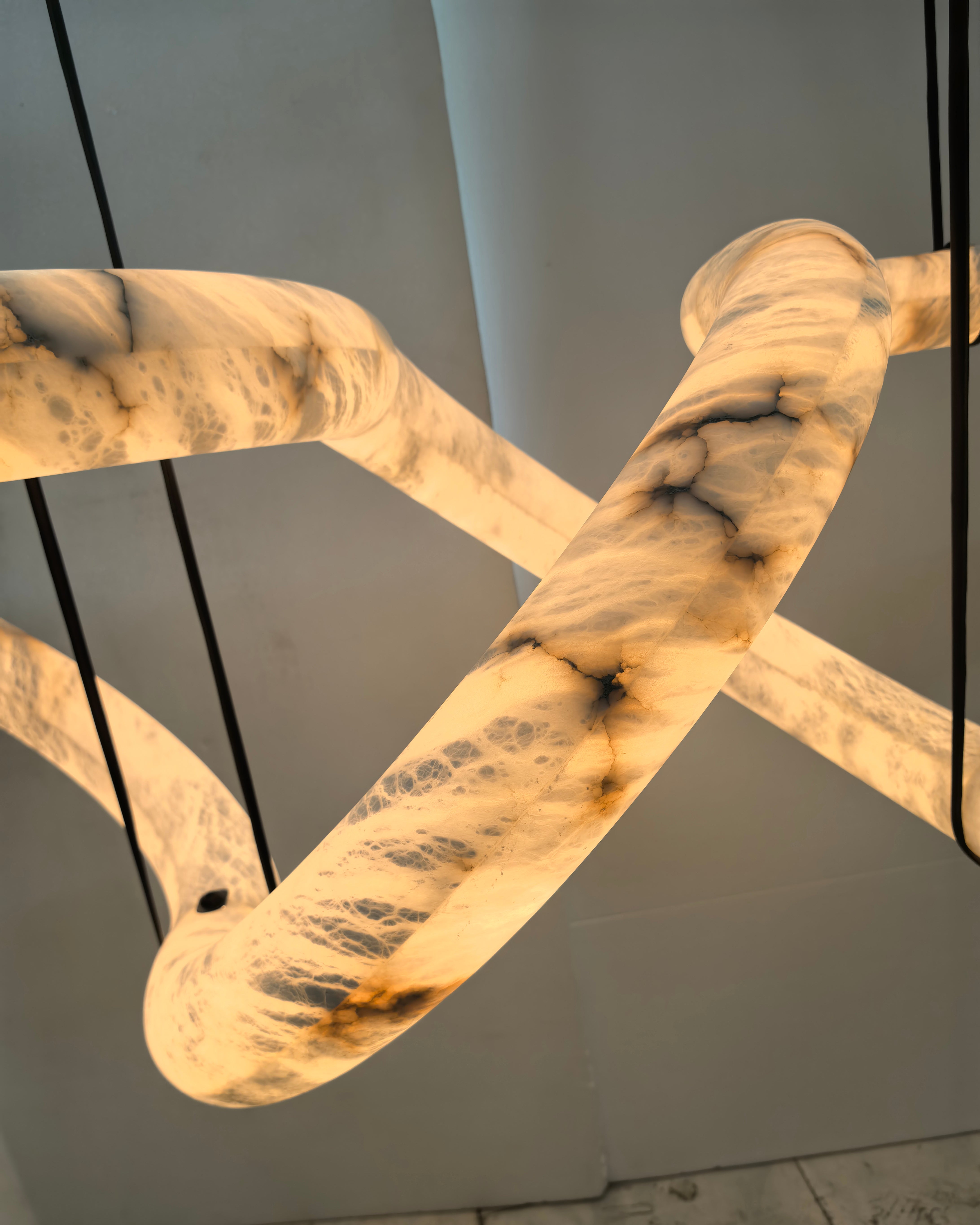WOMO Infinity Large Alabaster Chandelier-WM2883