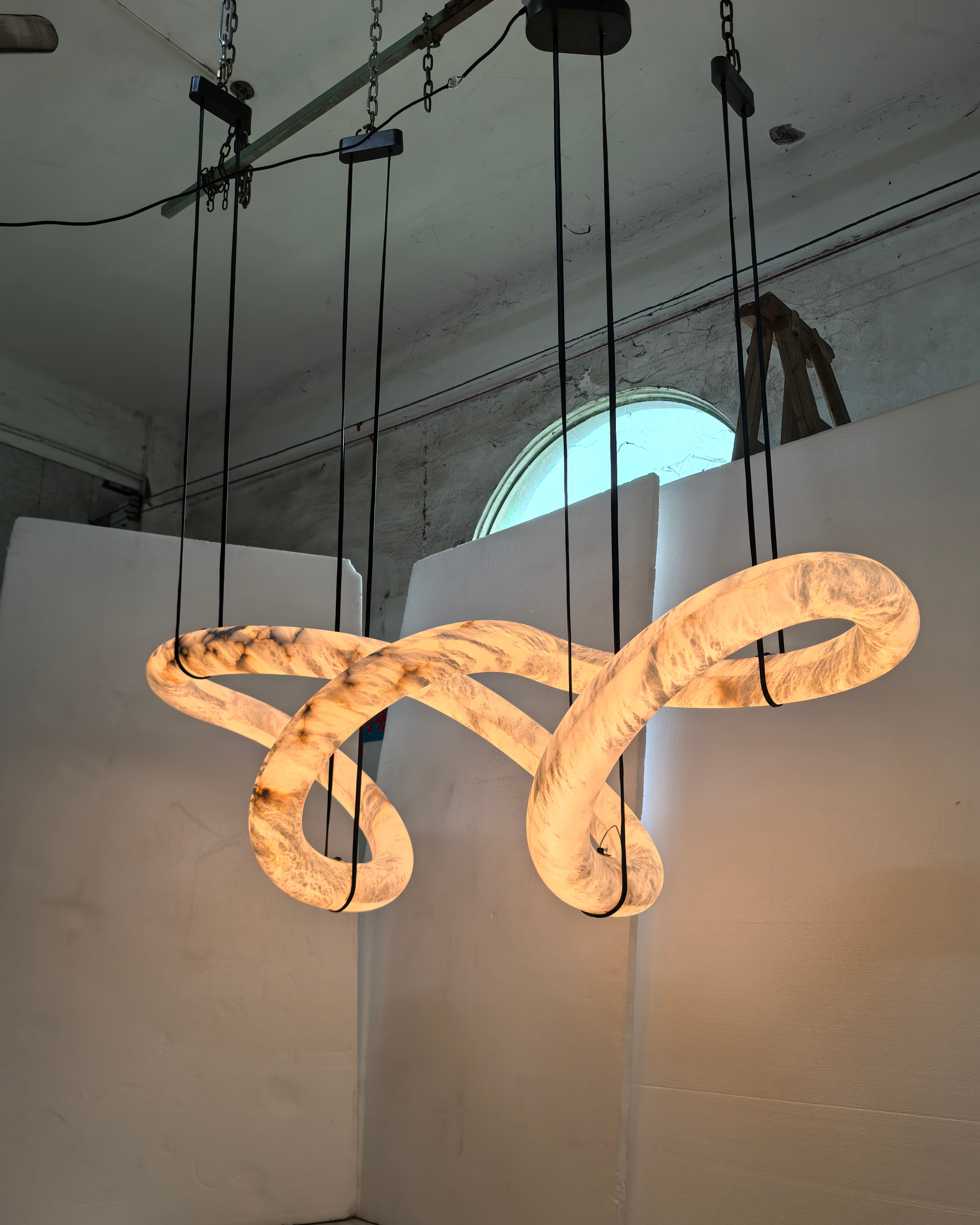 WOMO Infinity Large Alabaster Chandelier-WM2883