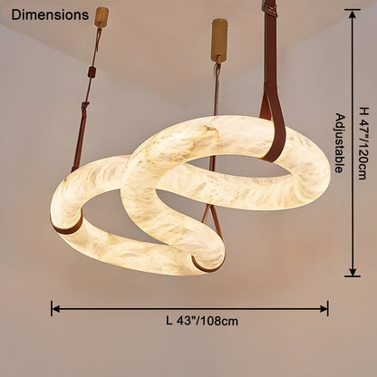 WOMO Infinity Alabaster Chandelier-WM2886