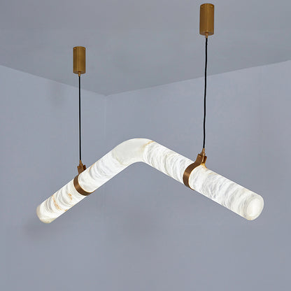 WOMO Pipe Linear Alabaster Pendant Light-WM2889