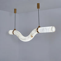 WOMO Liberty Curved Alabaster Pendant Light-WM2891