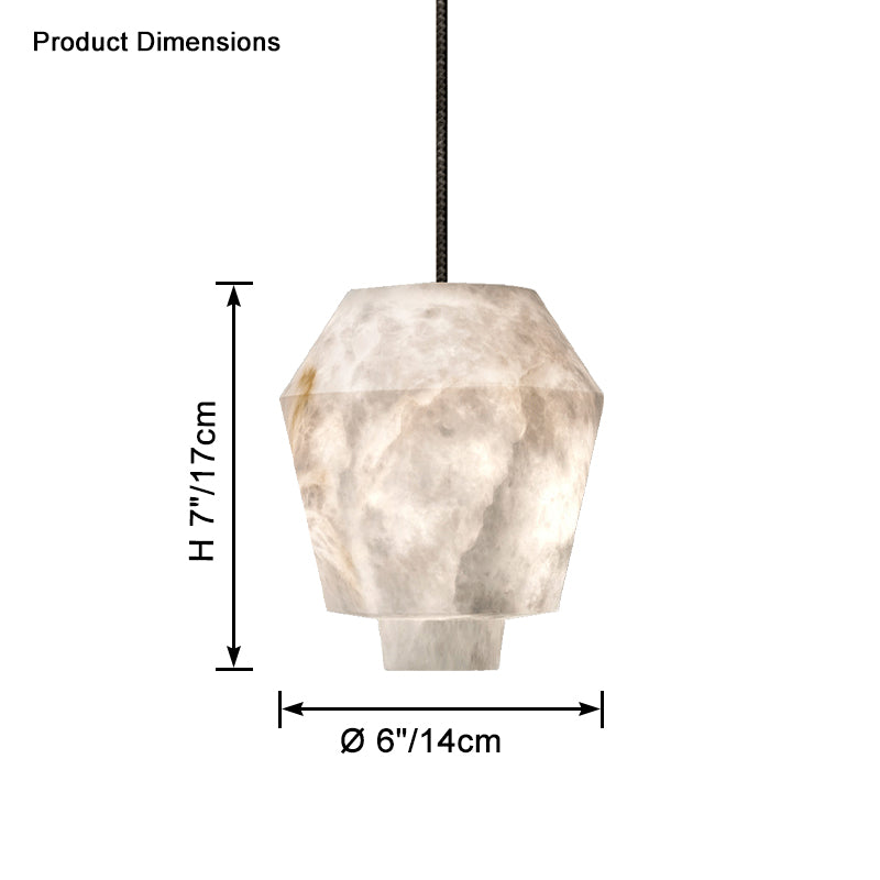 WOMO Alix Alabaster Pendant Light-WM2892