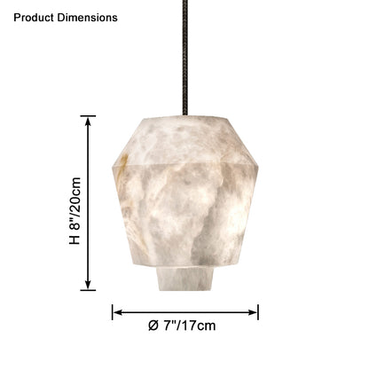 WOMO Alix Alabaster Pendant Light-WM2892