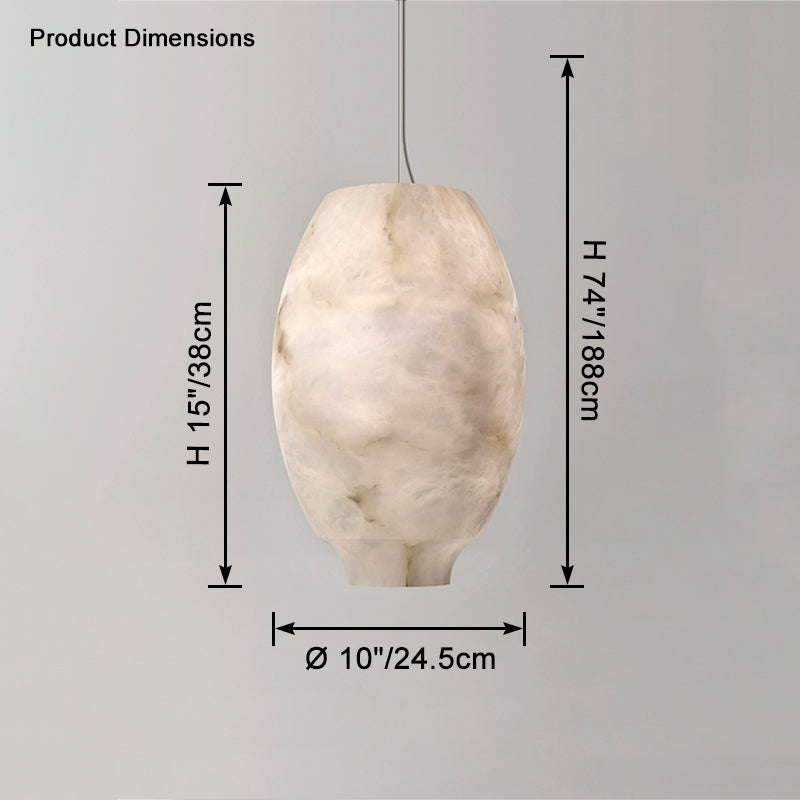 WOMO Camille Alabaster Pendant Light-WM2893