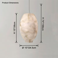 WOMO Camille Alabaster Pendant Light-WM2893