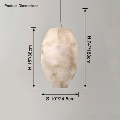 WOMO Camille Alabaster Pendant Light-WM2893