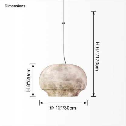 WOMO Camille Alabaster Pendant Light-WM2894