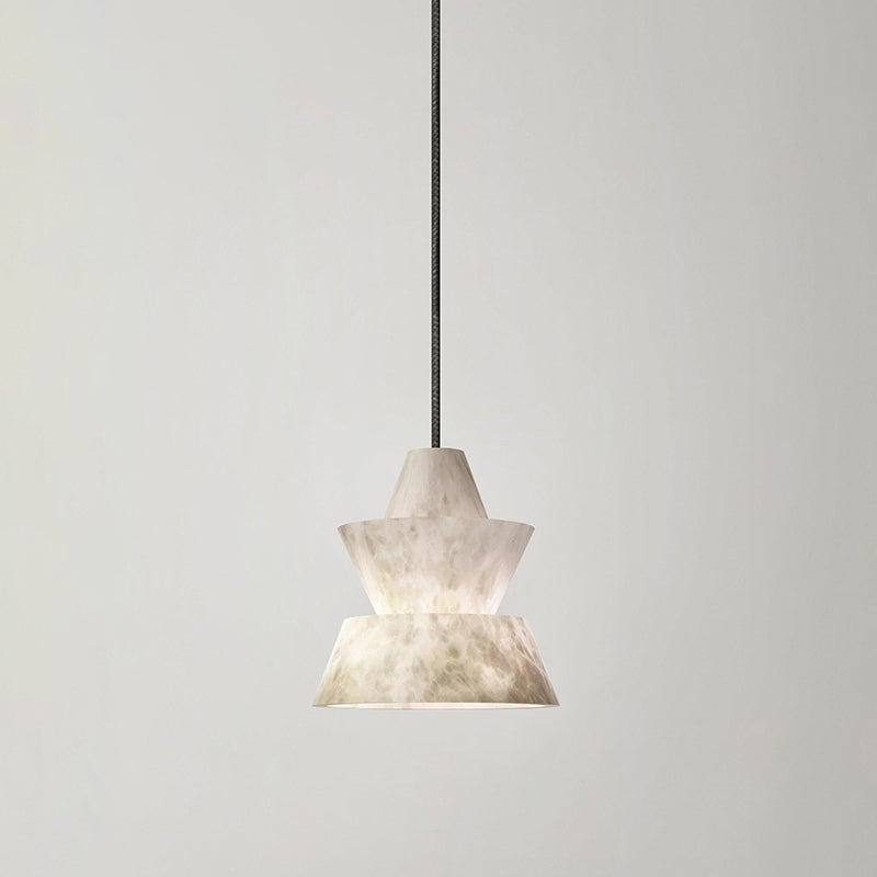 WOMO Hat Shaded Alabaster Pendant Light-WM2896