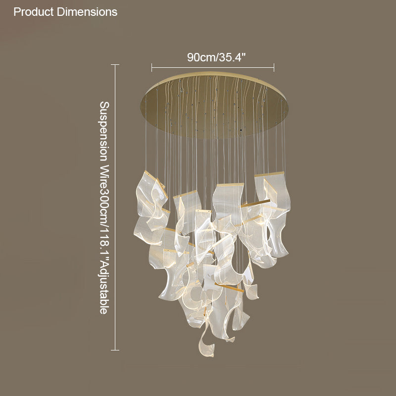 WOMO Breeze Dimmable Acrylic Chandelier-WM2158