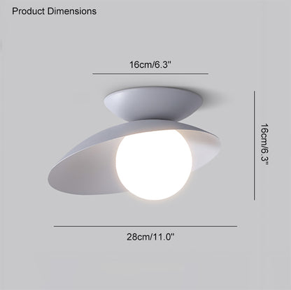 WOMO Frosted Glass Globe Asymmetrical Ceiling Light-WM1021