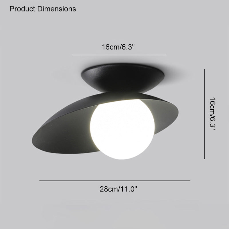 WOMO Frosted Glass Globe Asymmetrical Ceiling Light-WM1021