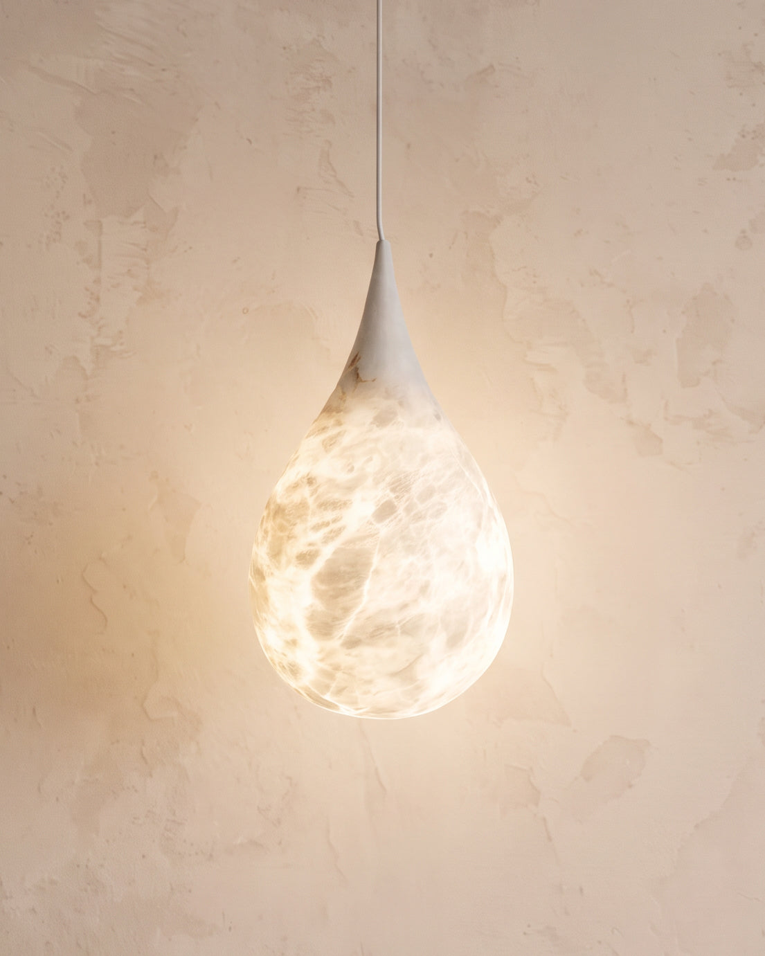 WOMO Alabaster Raindrop Pendant Light-WM2901