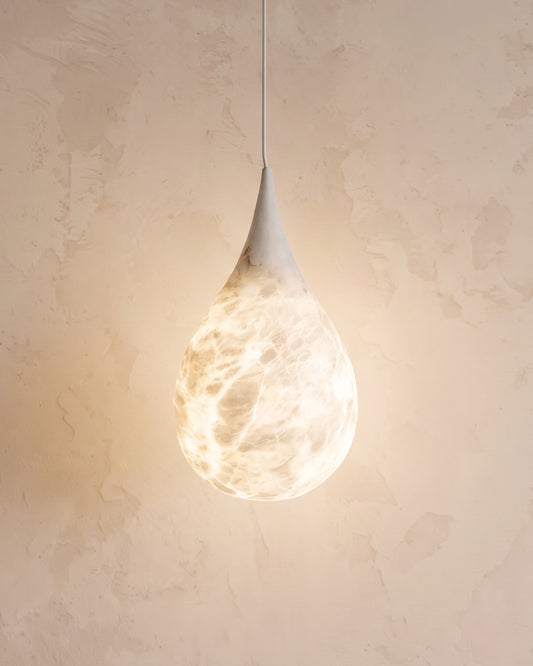WOMO Alabaster Raindrop Pendant Light-WM2901