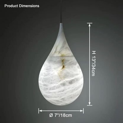 WOMO Alabaster Raindrop Pendant Light-WM2901