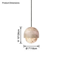 WOMO Alabaster Globe Pendant Light-WM2903