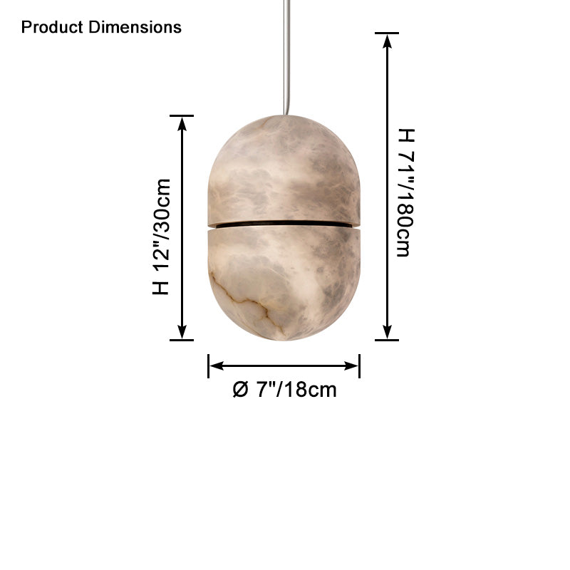 WOMO Alabaster Globe Pendant Light-WM2904