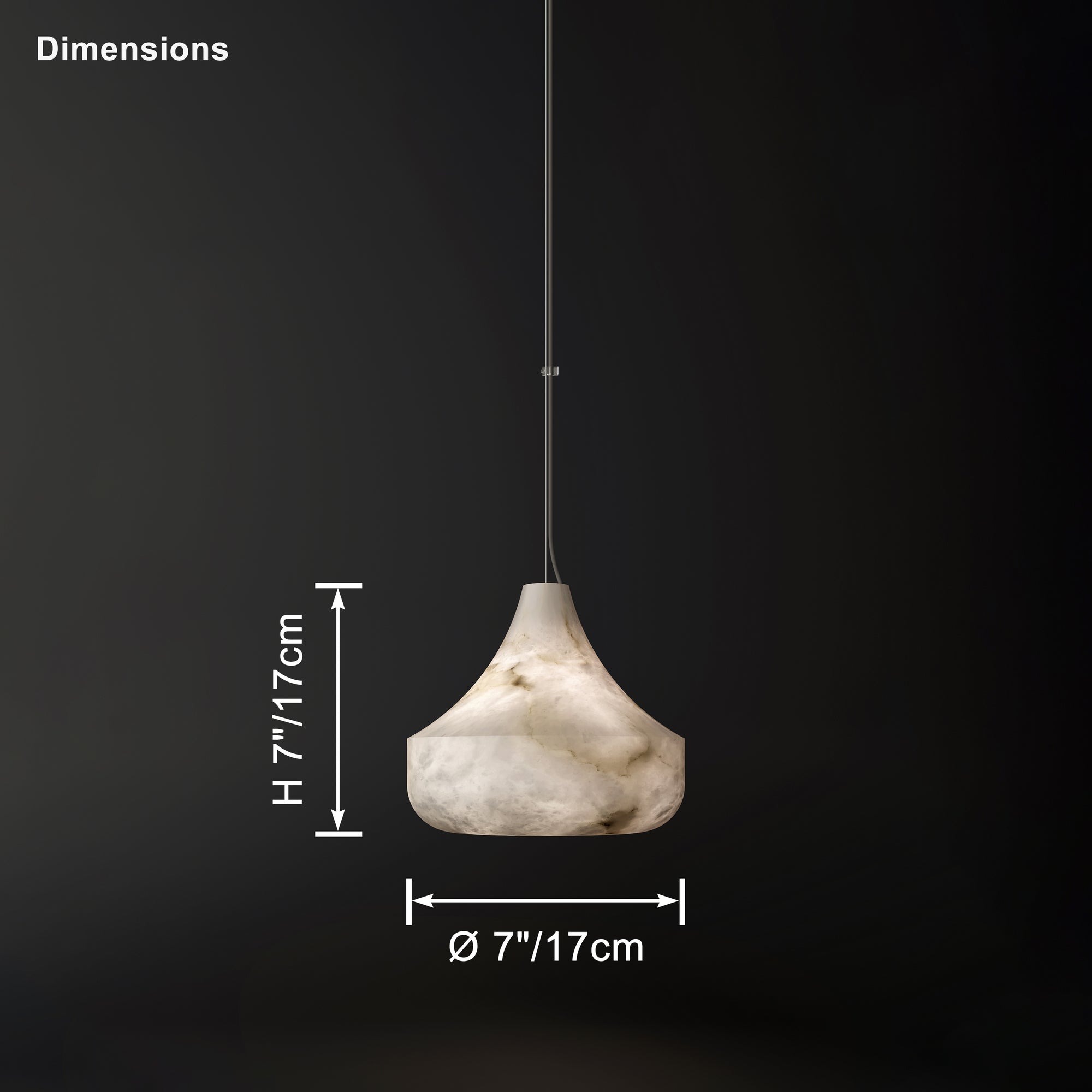 WOMO Cone Alabaster Pendant Light-WM2905