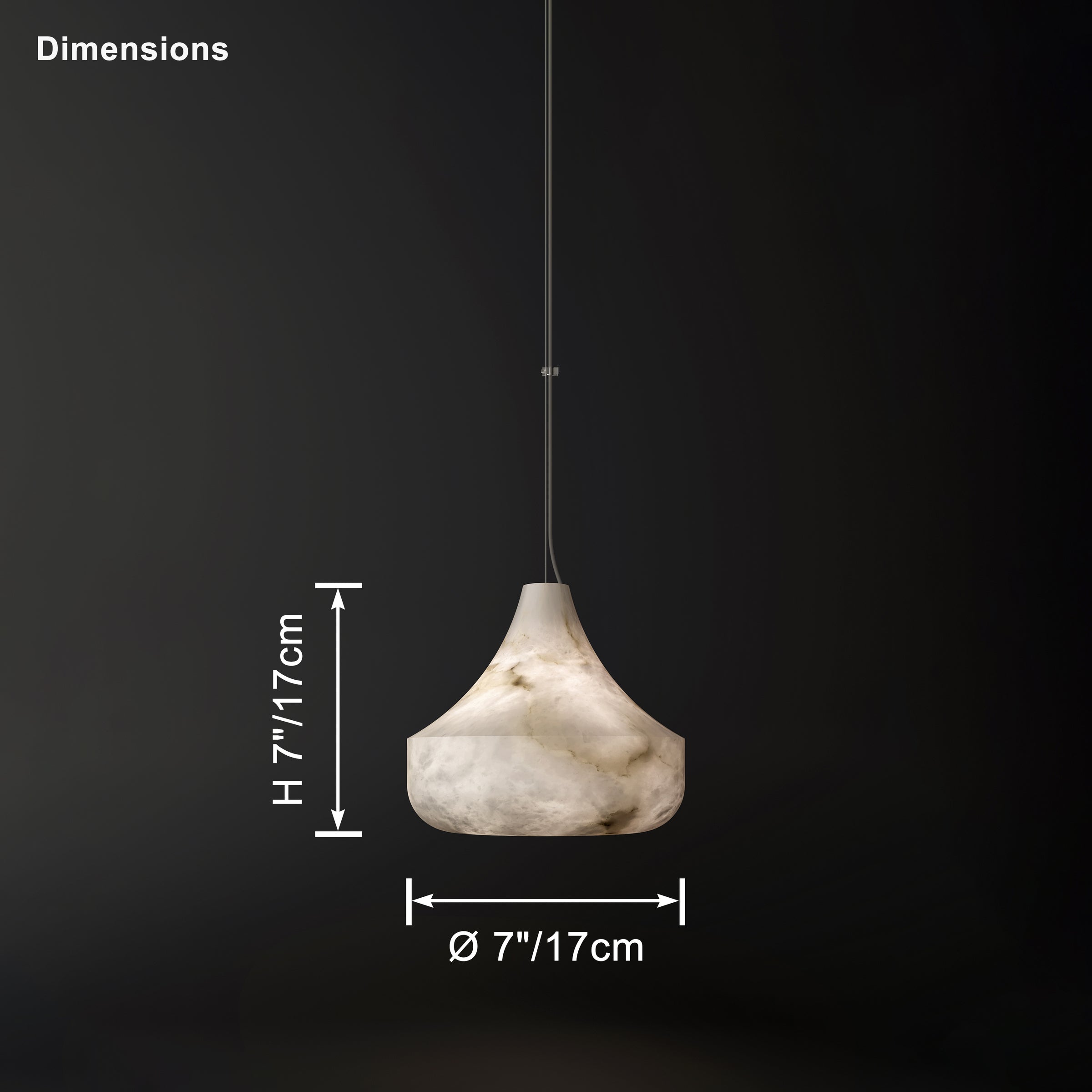 WOMO Cone Alabaster Pendant Light-WM2905