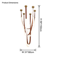 WOMO Ribbon Leather Chandelier-WM2908