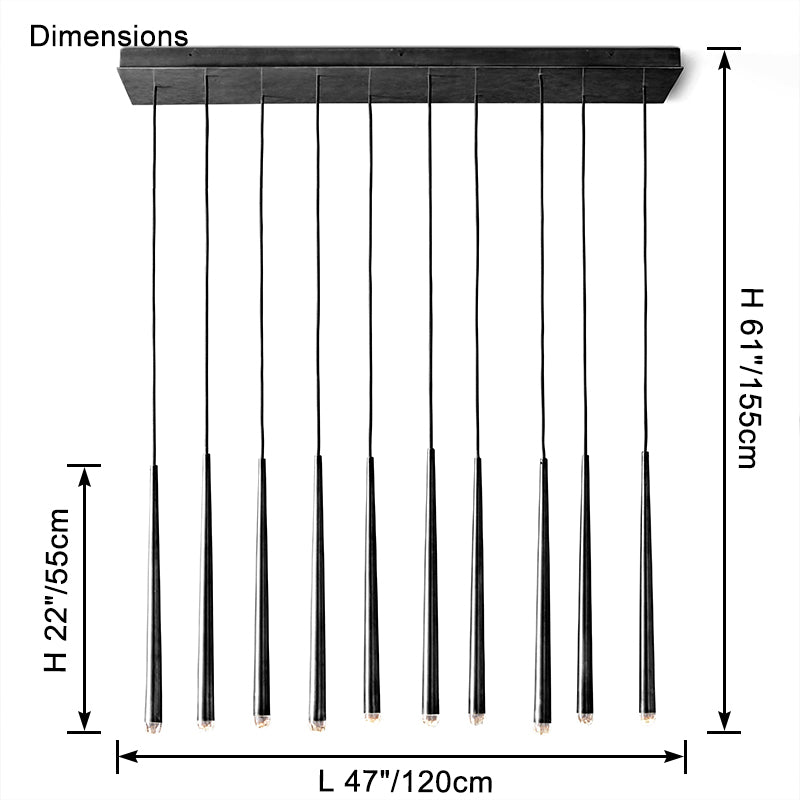 WOMO Tube Linear Chandelier-WM2909