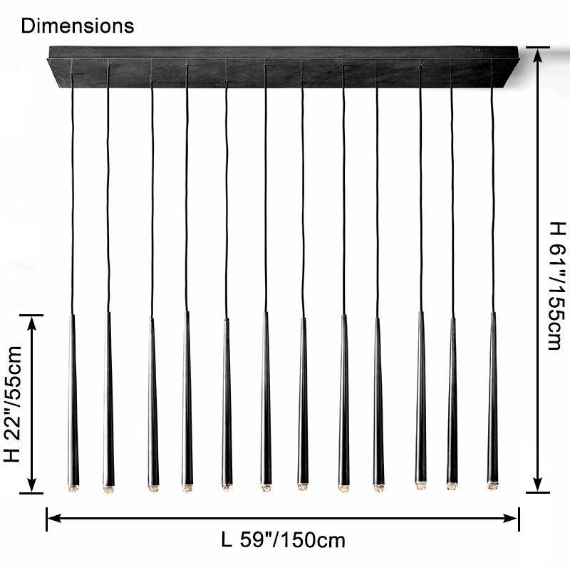 WOMO Tube Linear Chandelier-WM2909