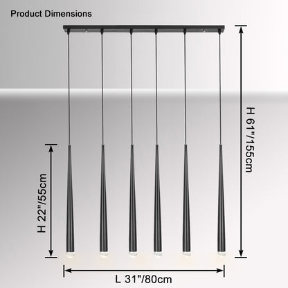 WOMO Tube Linear Chandelier-WM2909