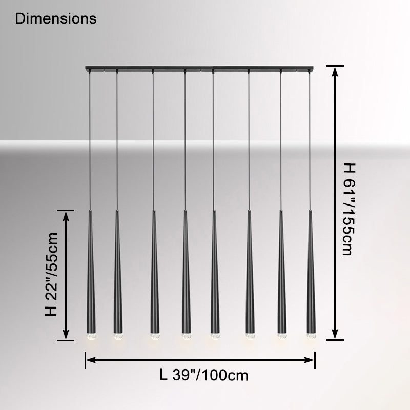 WOMO Tube Linear Chandelier-WM2909