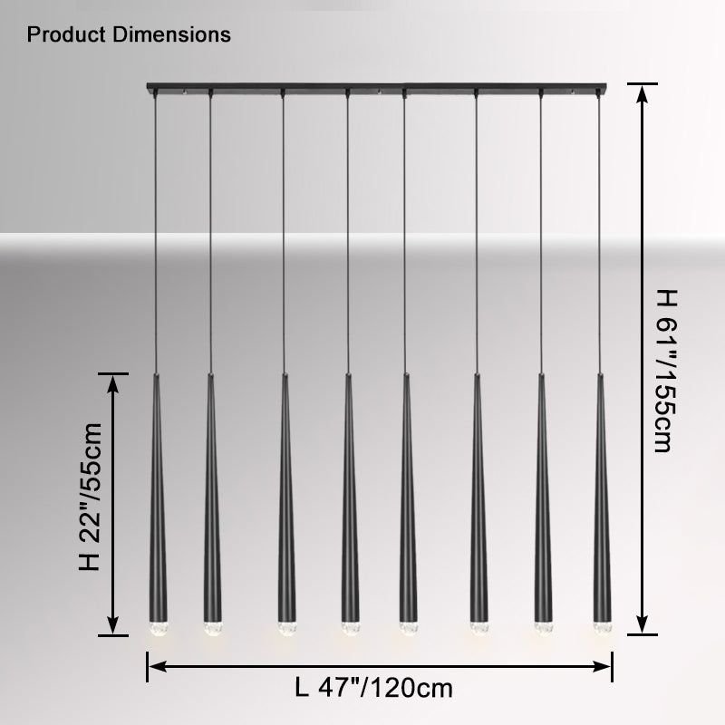 WOMO Tube Linear Chandelier-WM2909