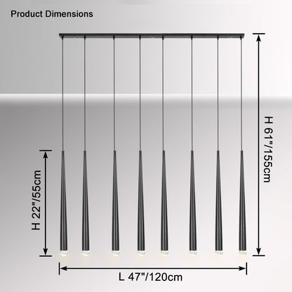 WOMO Tube Linear Chandelier-WM2909