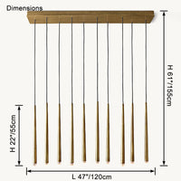 WOMO Tube Linear Chandelier-WM2909