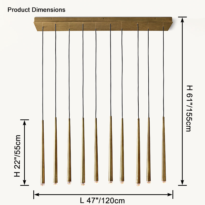 WOMO Tube Linear Chandelier-WM2909