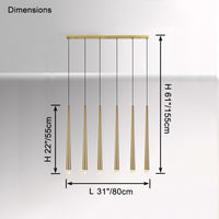 WOMO Tube Linear Chandelier-WM2909