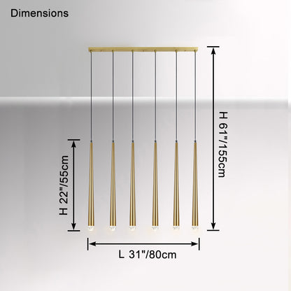 WOMO Tube Linear Chandelier-WM2909