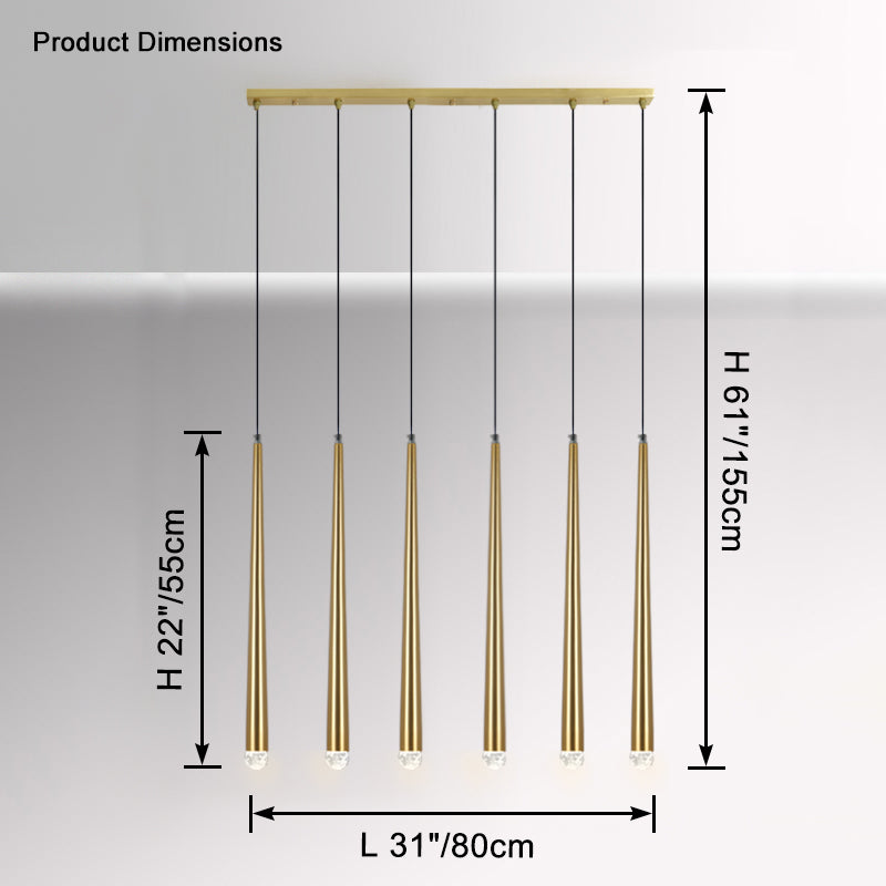 WOMO Tube Linear Chandelier-WM2909