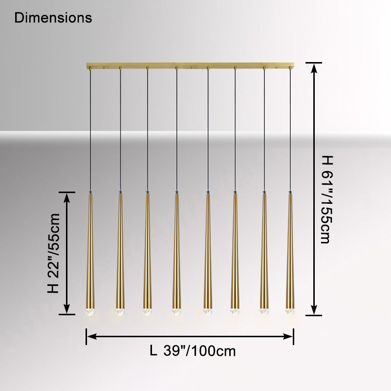 WOMO Tube Linear Chandelier-WM2909