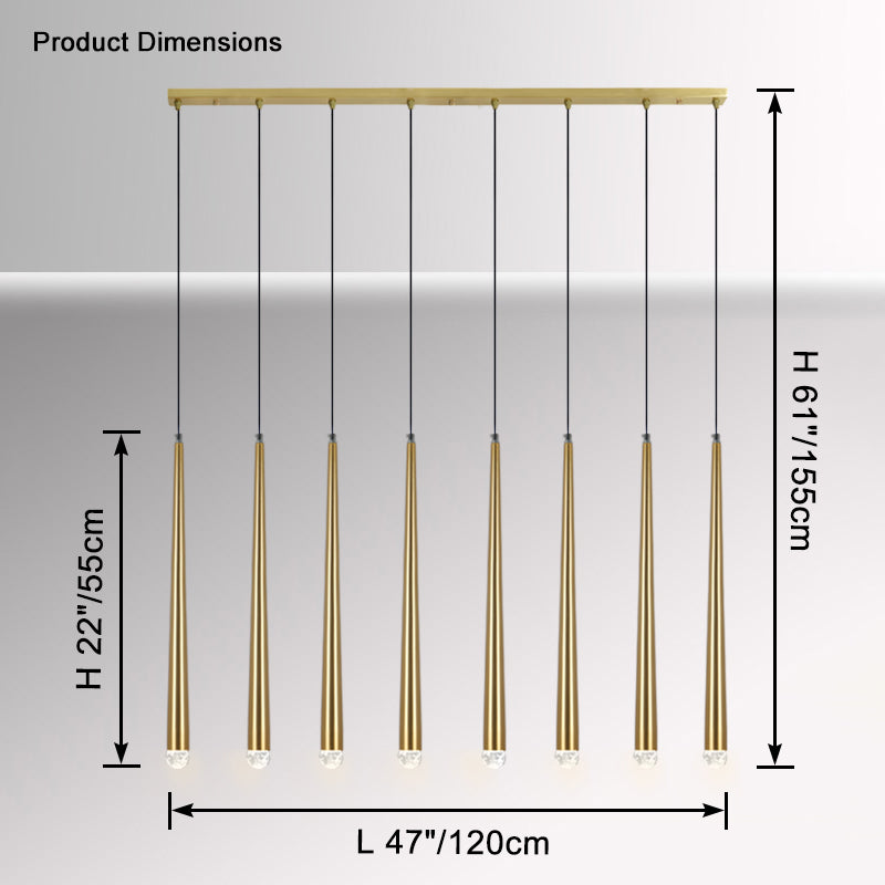 WOMO Tube Linear Chandelier-WM2909