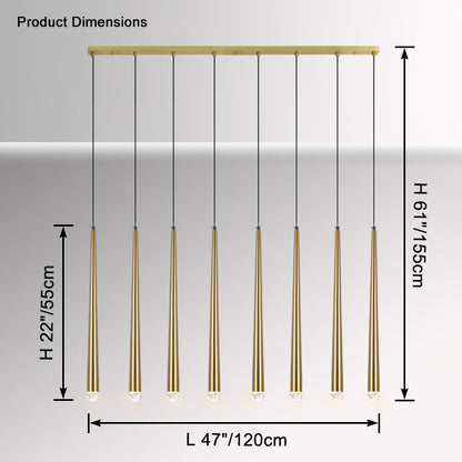 WOMO Tube Linear Chandelier-WM2909