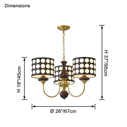 WOMO Polka Shaded Chandelier-WM2913