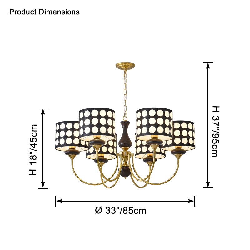 WOMO Polka Shaded Chandelier-WM2913