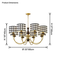 WOMO Polka Shaded Chandelier-WM2913