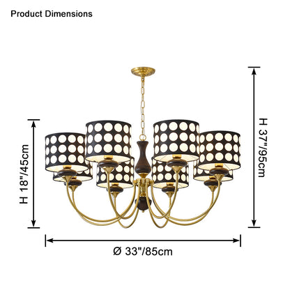 WOMO Polka Shaded Chandelier-WM2913