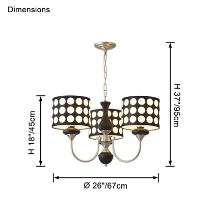 WOMO Polka Shaded Chandelier-WM2913